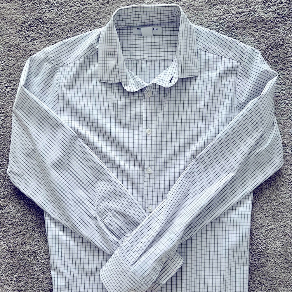 Mizzen + Main Men’s Dress Shirt Size Large Trim Fit